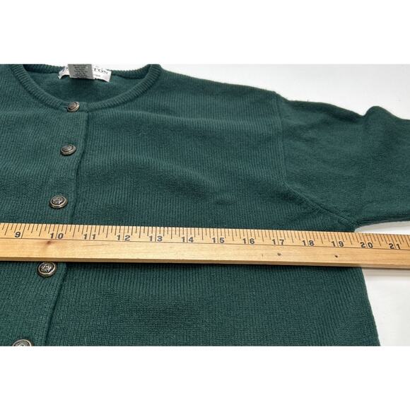 Vintage 90s Pendleton Wool Cardigan Sweater Womens M Button L/S Green Preppy - Picture 5 of 6